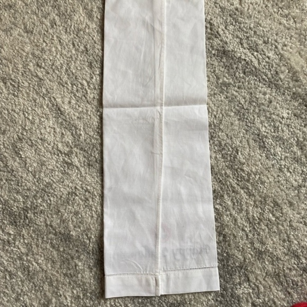 Sandy Clough Embroidered Purse Hand Towel White Easter Spring - Picture 2 of 8